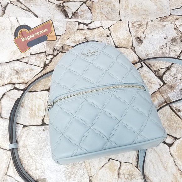 Mini Convertible Backpack Leather Natalia Frosted Light Blue Kate Spade main image 4